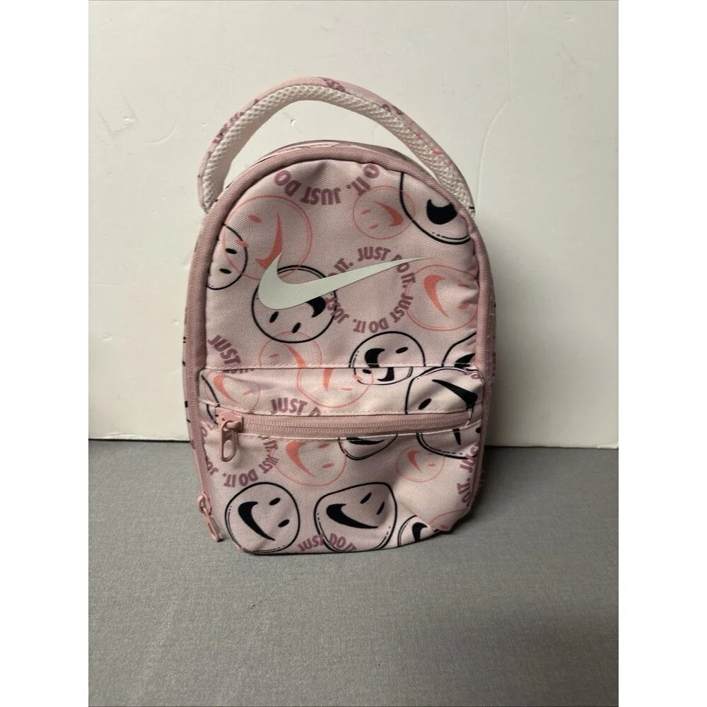 Nike Brasilia Just Do It Fuel Pack Lunch Bag Box Tote White Splatter Swoosh
